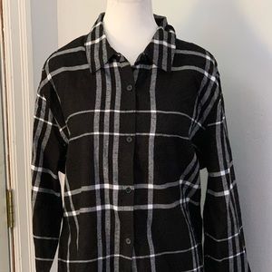 Cozy up with Black Plaid Shirt